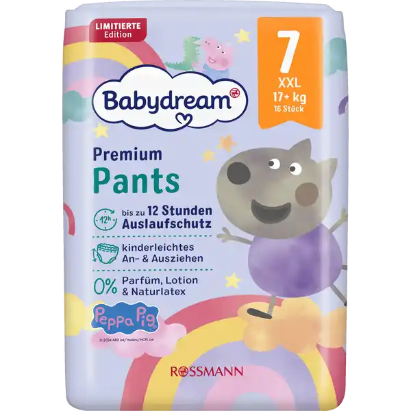 Premium Pants Gr. 7 XXL, 17+ kg, 16 Stück Peppa Wutz Edition
