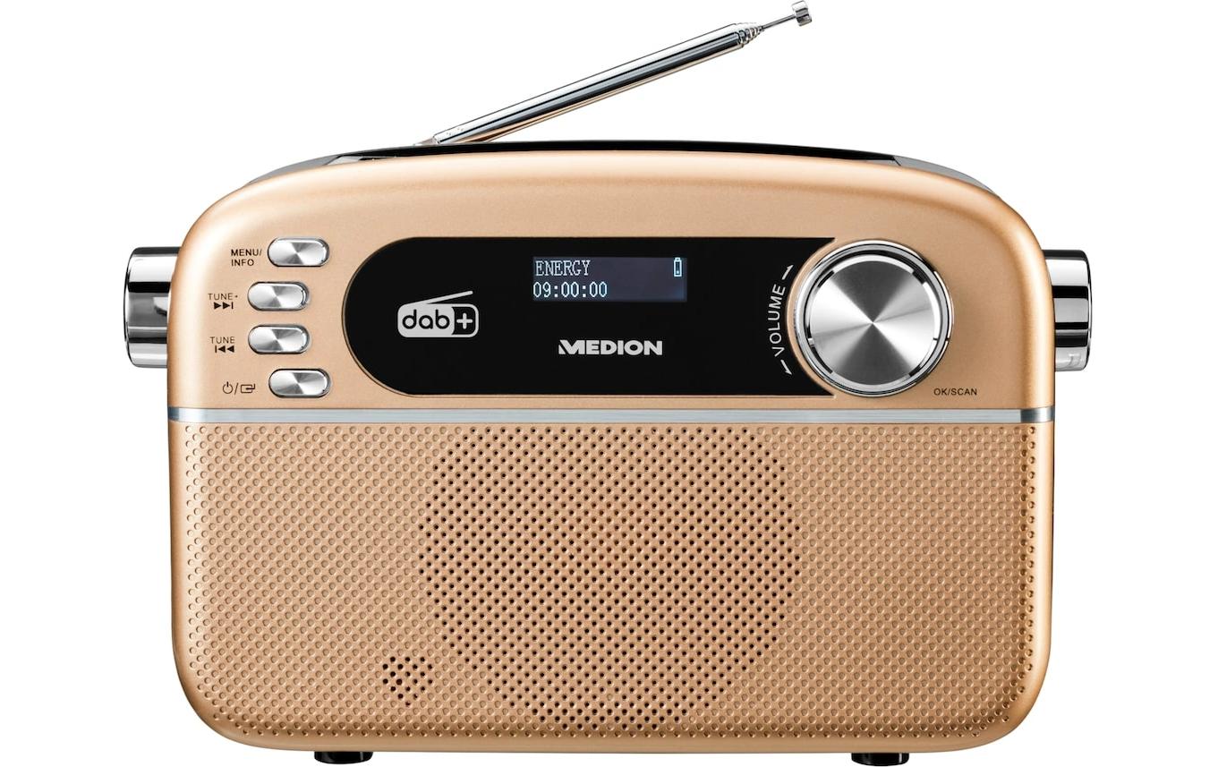 DAB+ Radio LIFE E66809 BronzeRetro-Radio mit Bluetooth und Solarpanel