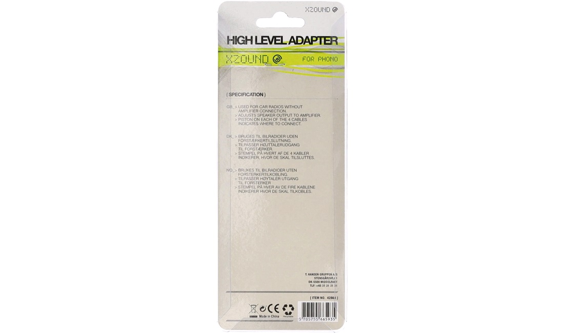 High level adapter til Phono