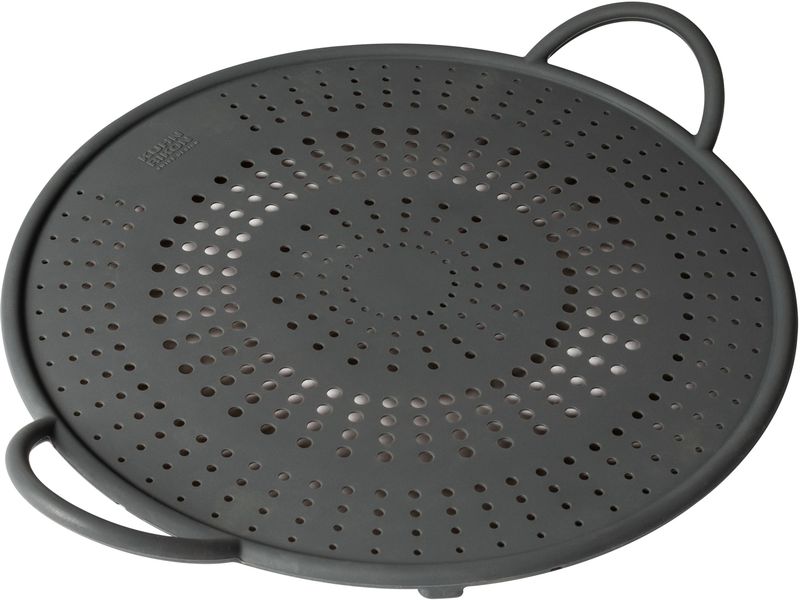 Kuhn Rikon Spritzschutzdeckel Ø 26 cm, Grau Spritzschutz für Töpfe und Pfannen