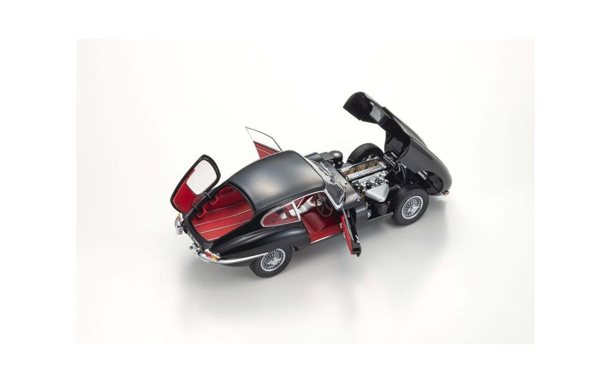 Jaguar Type-E 3.8L Coupe MK1 1961 Schwarz, 1:18<br>Detailgetreues Modellauto für Sammler im Massstab 1:18