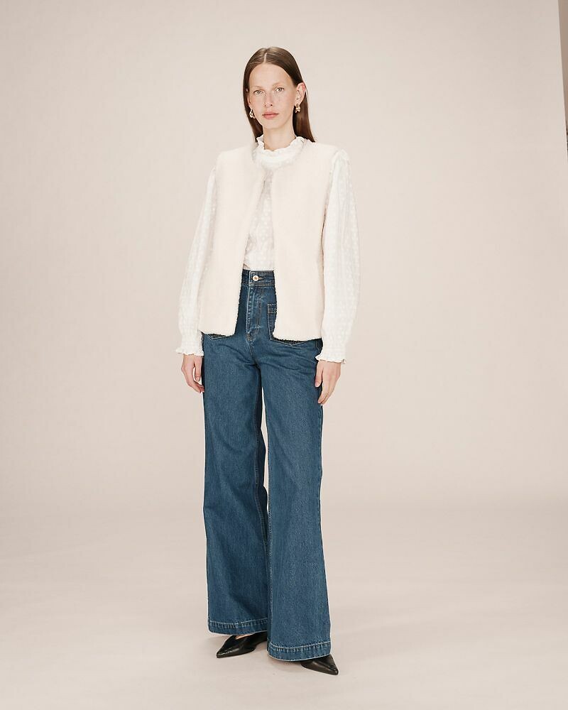 GRACE & MILA<br>Colete sherpa sem mangas SINATRA