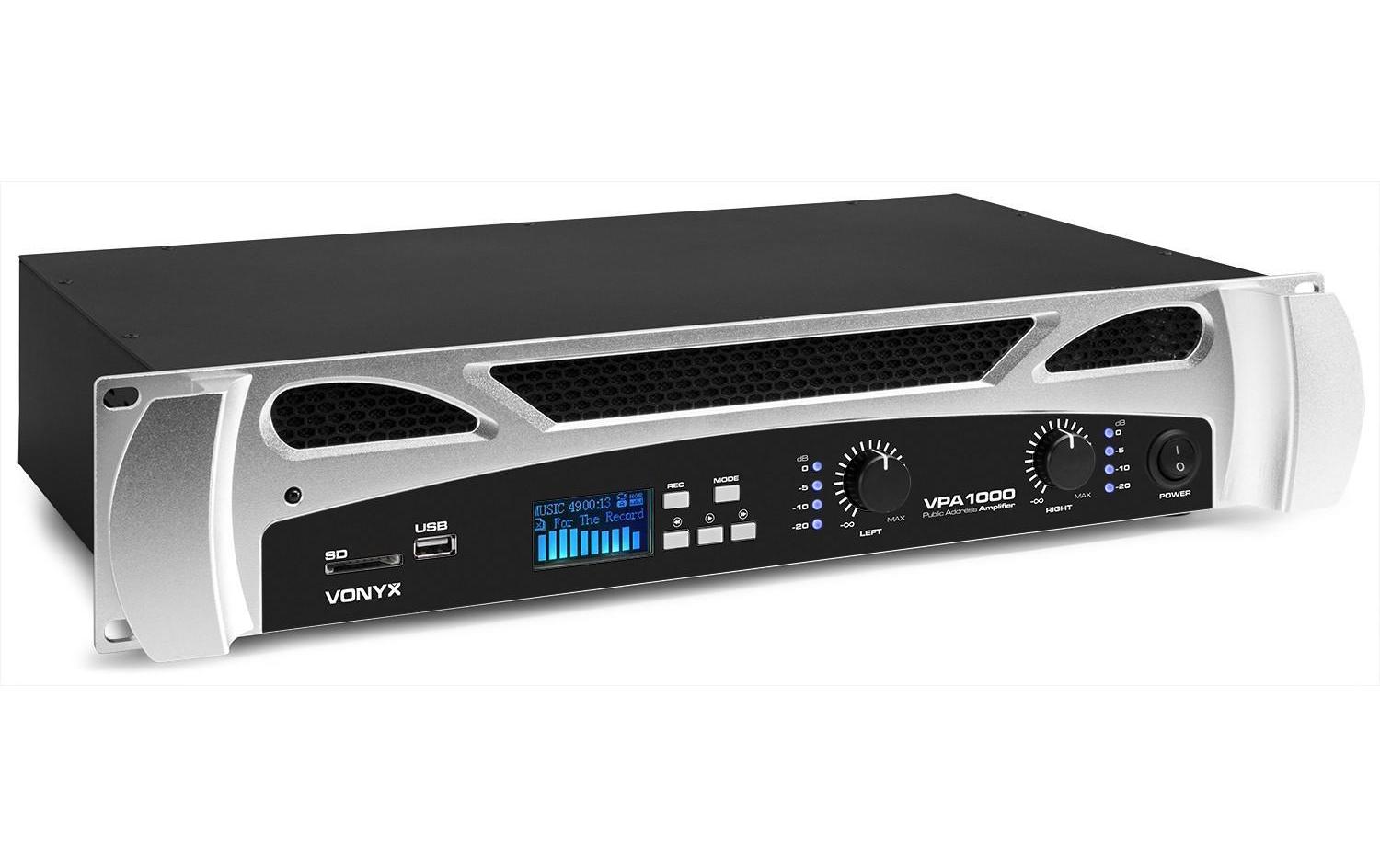 Endstufe VPA1000<br>PA-Endstufe mit 2x 500 W MP3, BT, USB