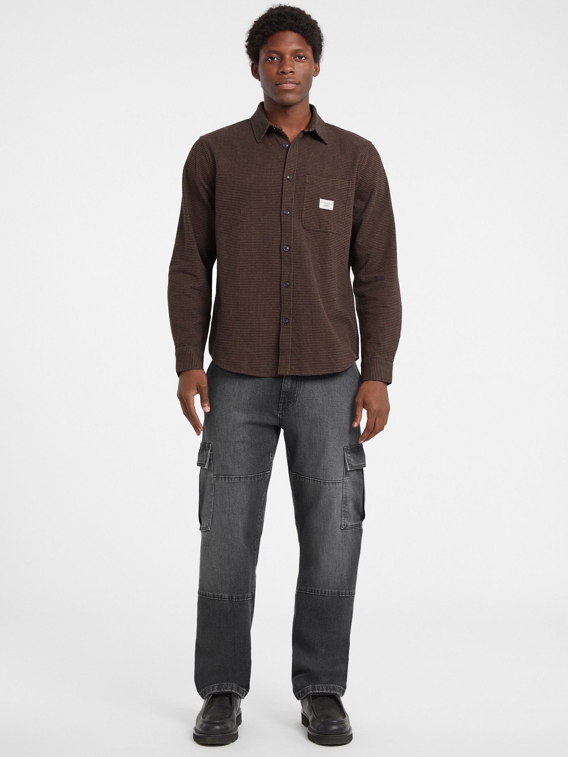 Camisa de flanela com bolso