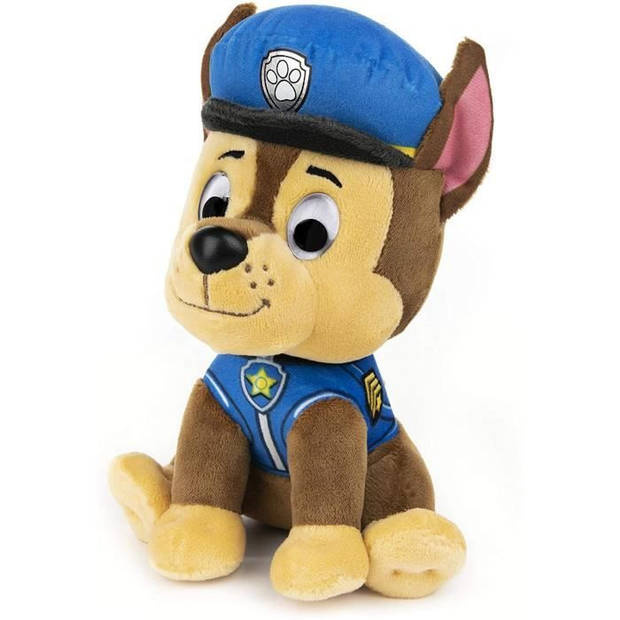 Nickelodeon knuffel Paw Patrol Chase 15 cm pluche blauw/bruin