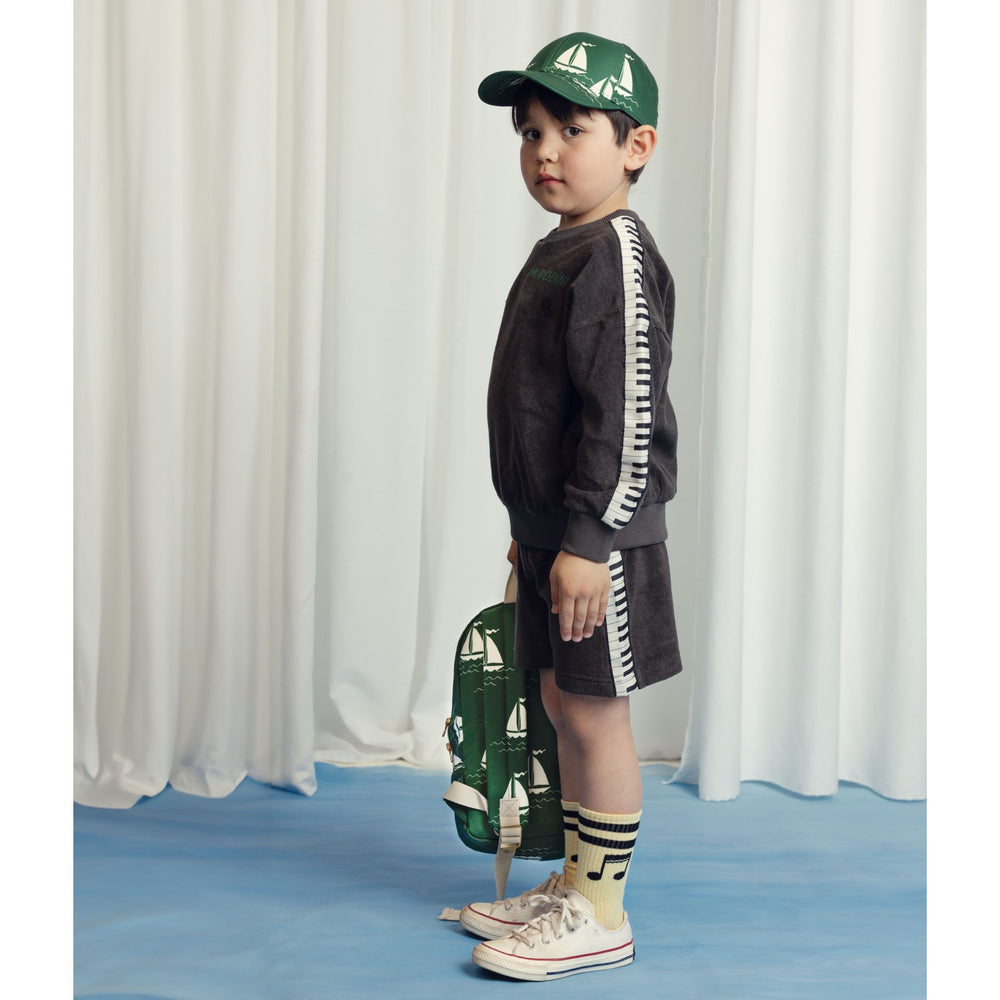 Køb Mini Rodini Black Piano Terry Sweatshorts