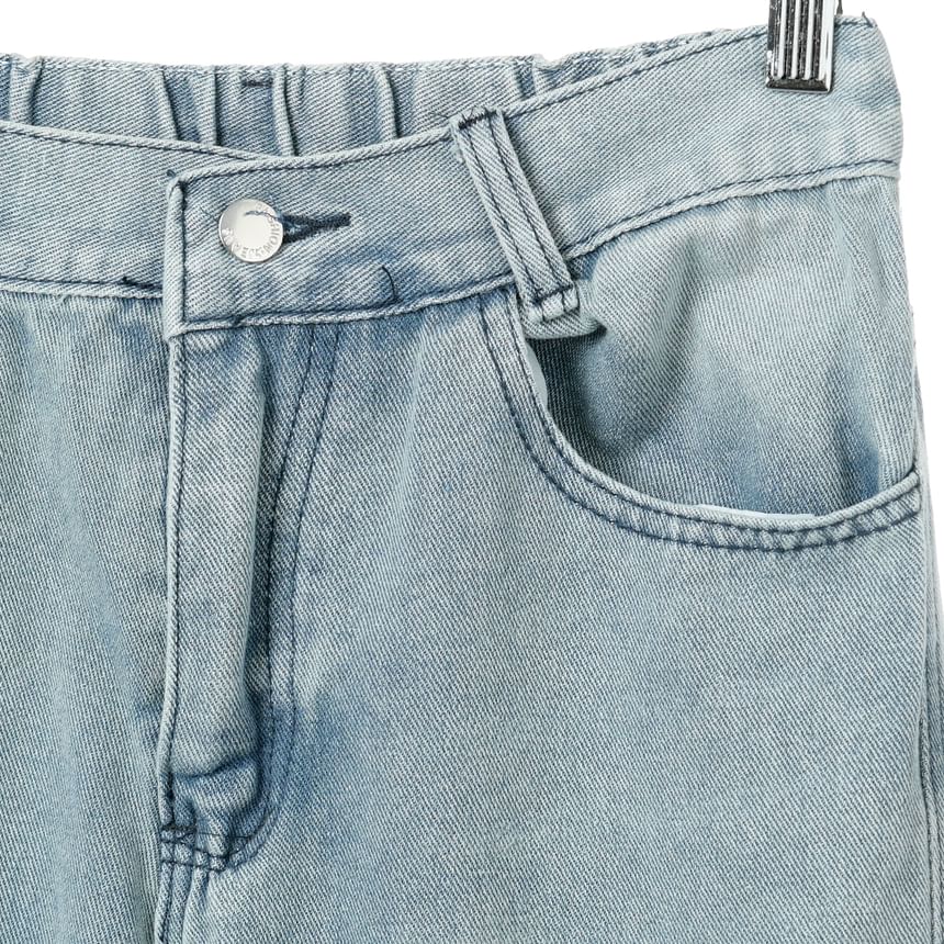 Whyessa - Rechte jeans met geborduurde sterren