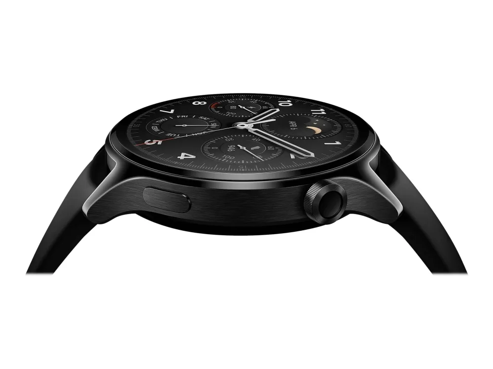 [OUTLET] - Xiaomi Watch S1 Pro - 46 mm - sølv - smart ur med rem - TPU - sort - håndledsstørrelse: 140-210 mm - display 1.47