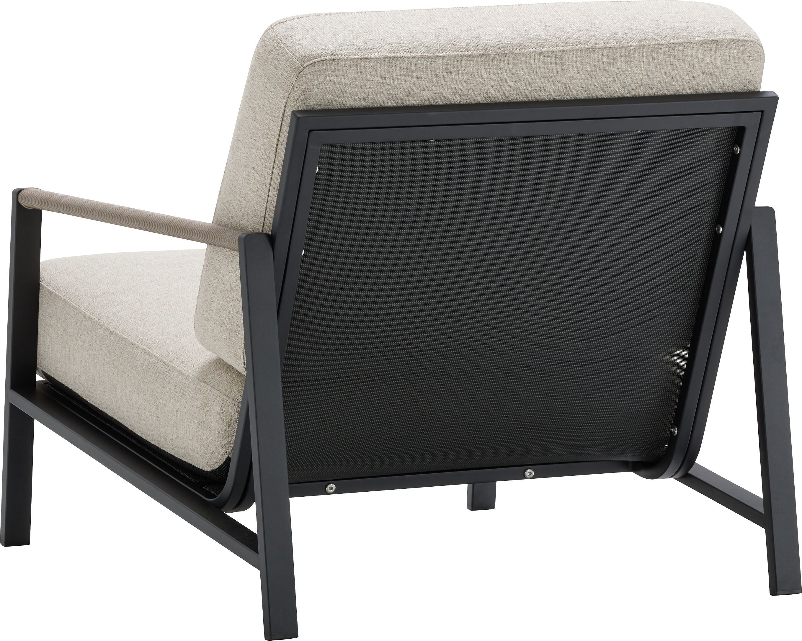 LAZARETO II Lounge Sessel_beige/schwarz - Beige / B: 79.0 cm x T: 98.0 cm x H: 78.0 cm