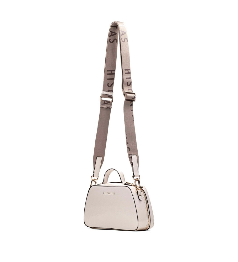 Bolsa de ombro Hispanitas bege com logotipo