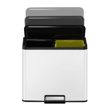 EKO Pedaalemmer 15+15 Liter Wit