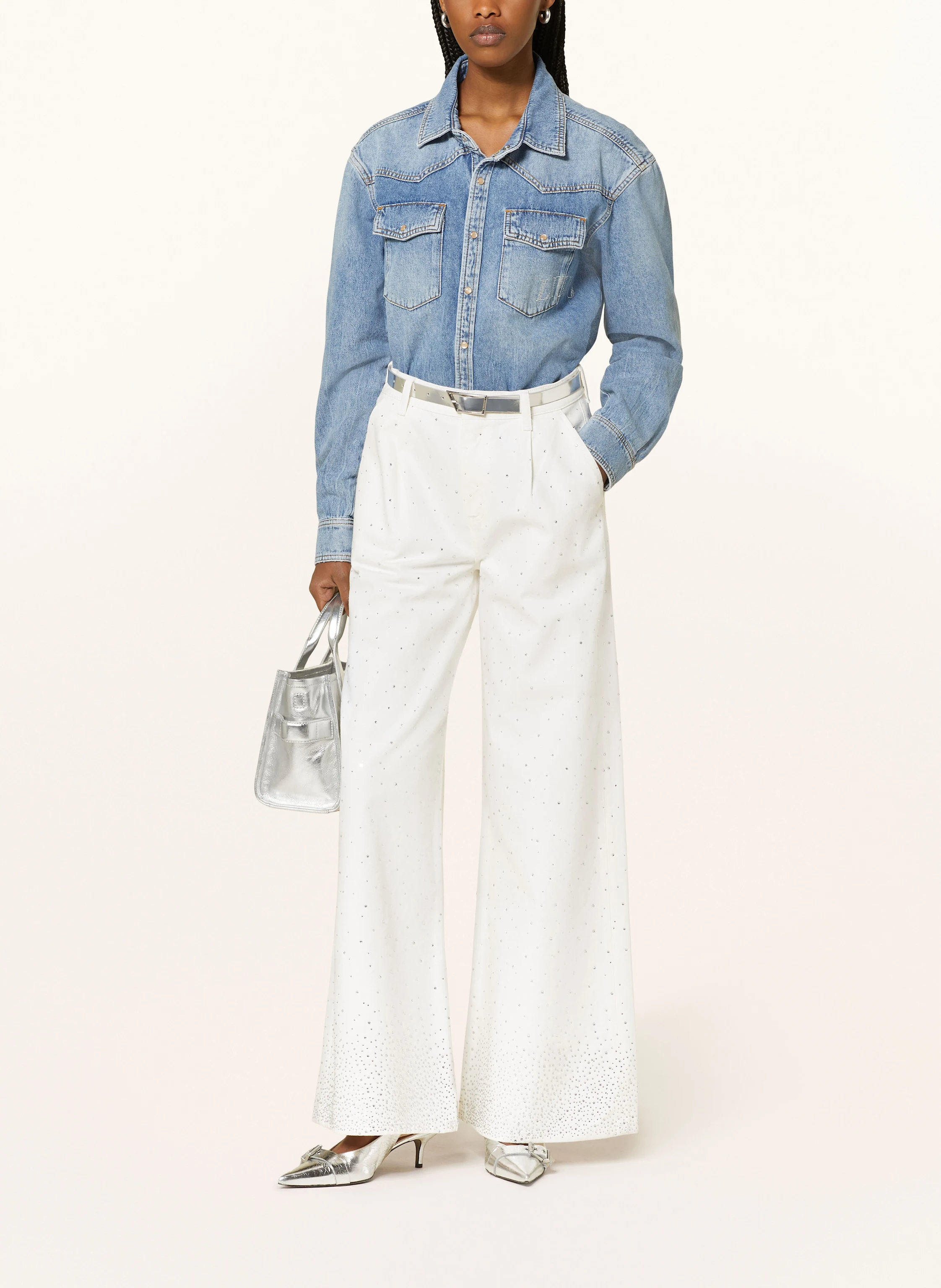 LIU JO Jeans mit Schmucksteinen