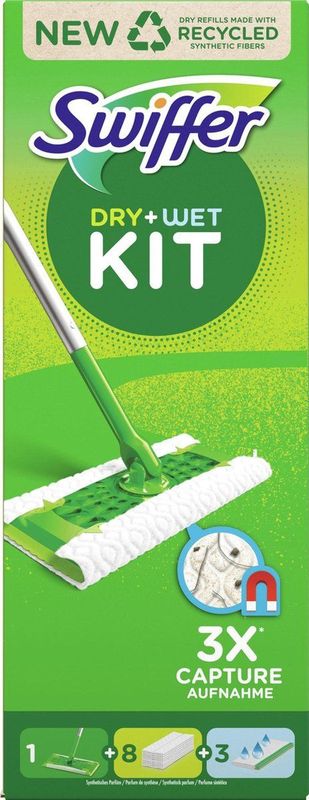 Swiffer - Vloerreiniger - Starterskit - 1 Dweil - 8 Droge en 3 Vochtige Doekjes