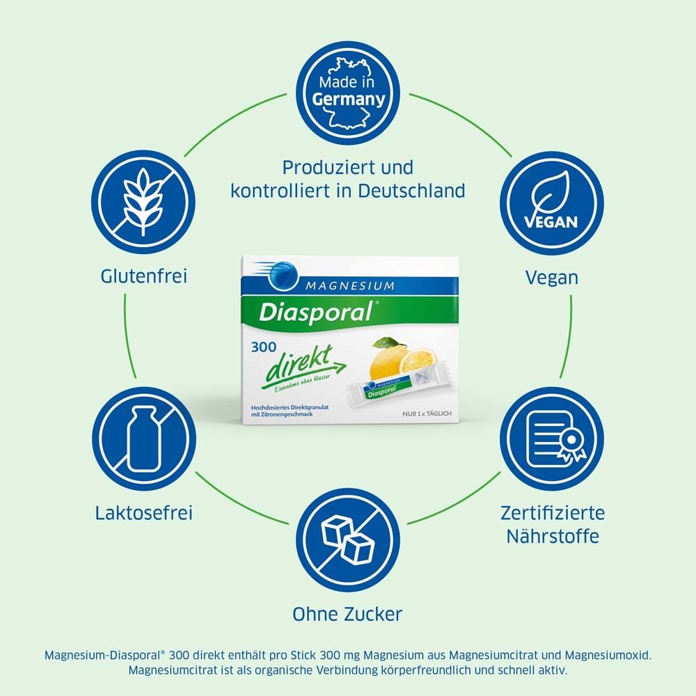 Magnesium Diasporal® 300 direkt Zitrone