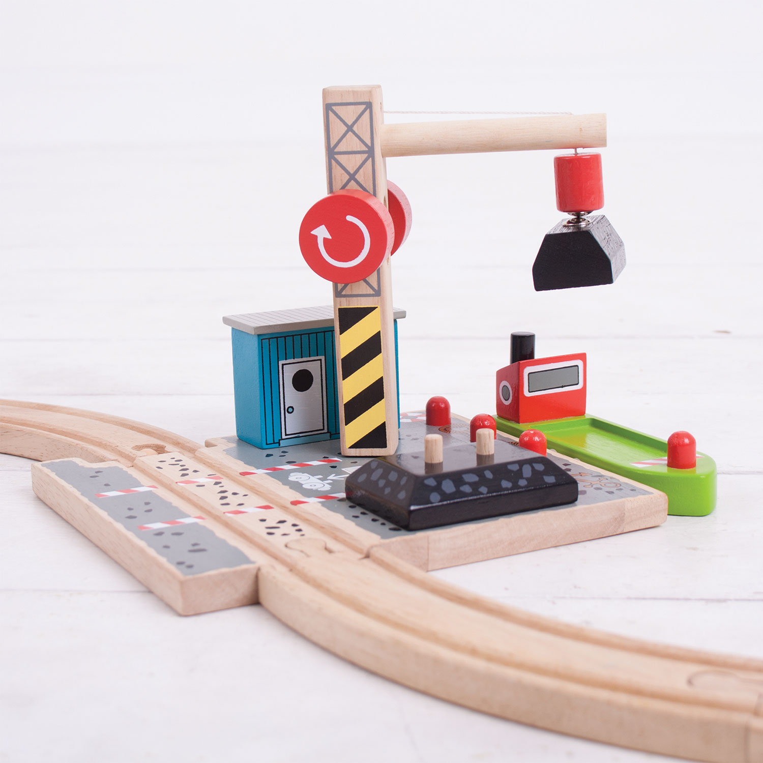 Bigjigs Houten Rails - Laadstation Steenkool