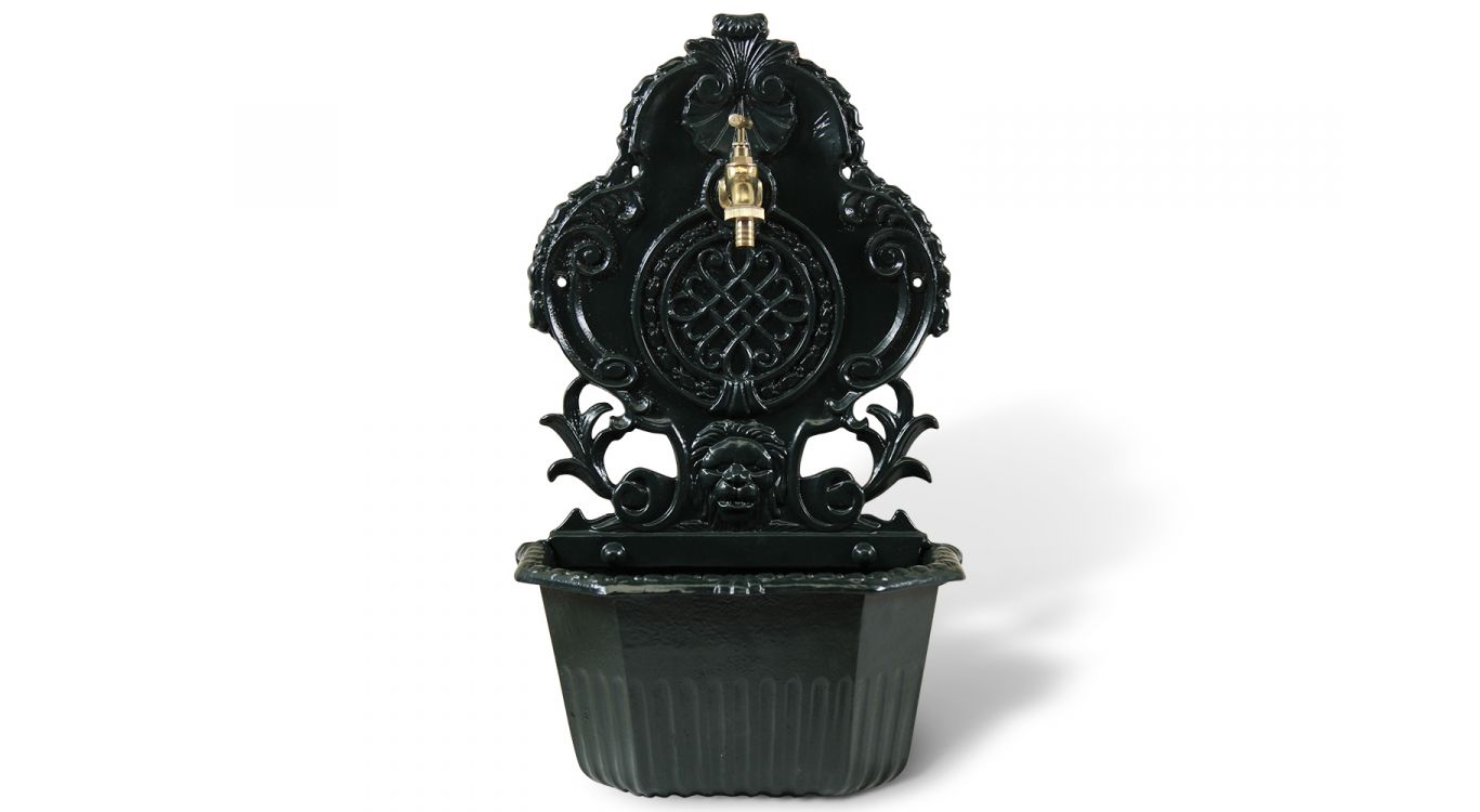 Fontaine de jardin aluminium vert 34.5x18x58.5cm