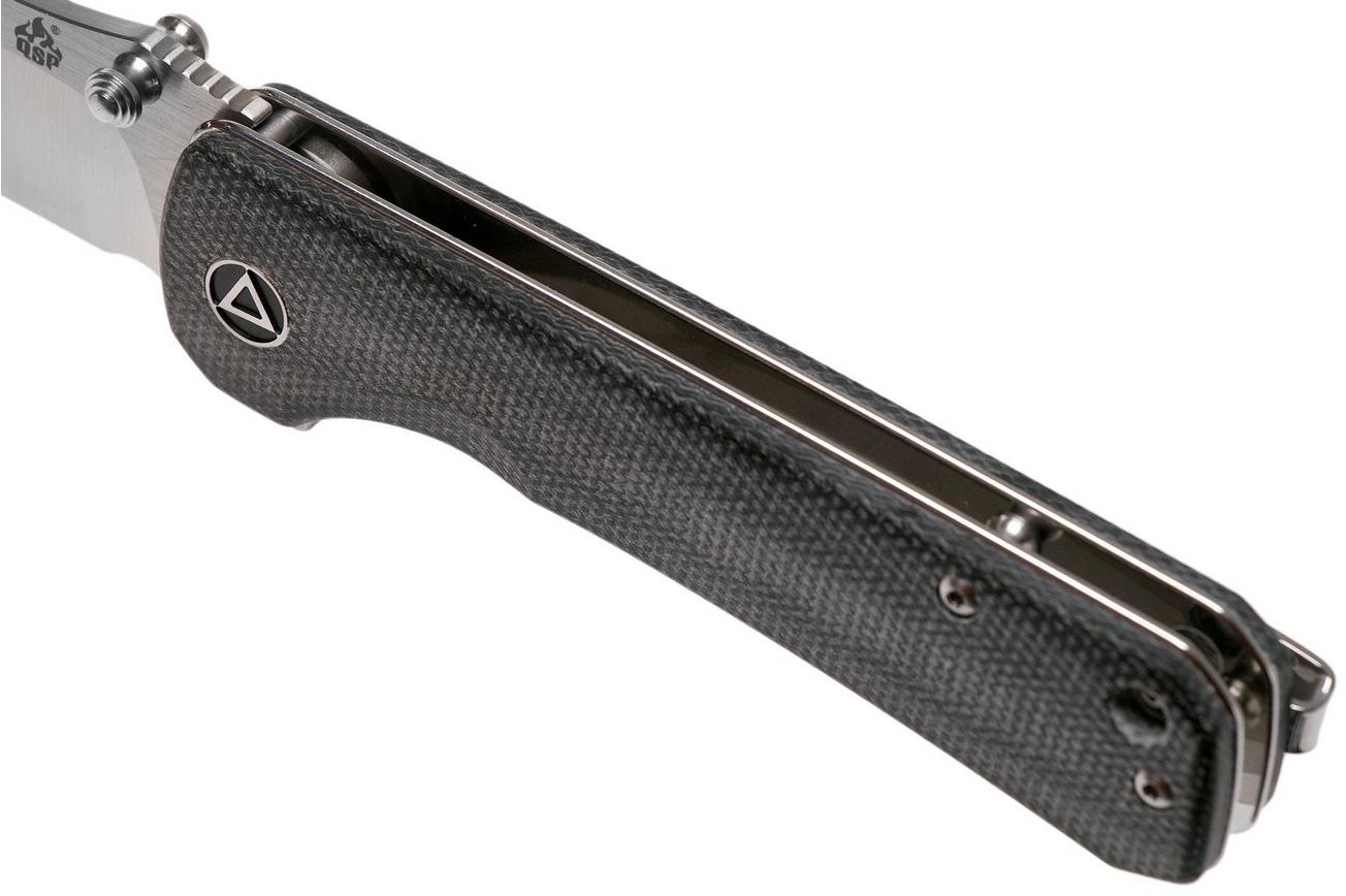 QSP Knife Hawk QS131-J Black Micarta zakmes