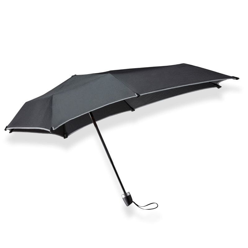 Senz° Mini Opvouwbare Storm Paraplu Zwart Reflecterend