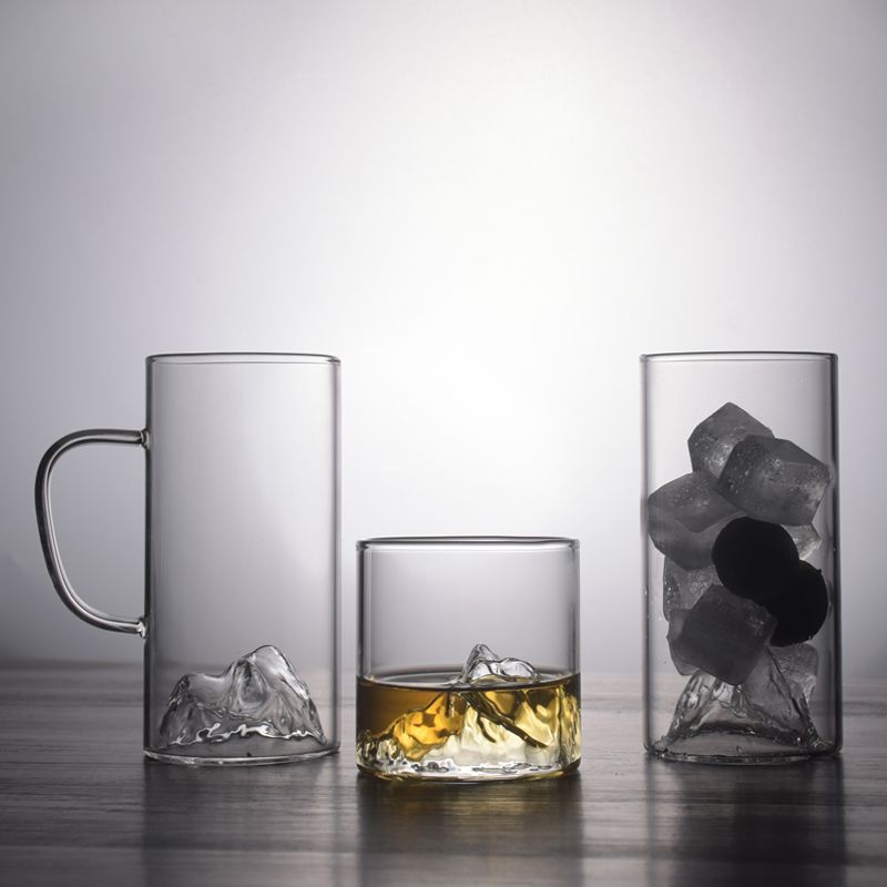 Hashi - Mountain Glass Mug / Whisky Glass (diverse designs)