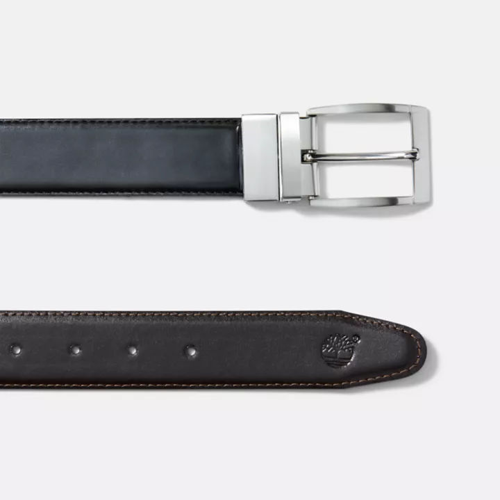 Ceinture réversible en cuir pour homme en marron