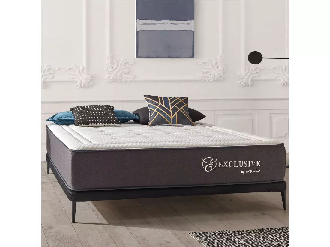Naturalex - Exclusive à ressorts ensachés 140x200 cm - Épais 30 cm - Visco Thermorégulateur - Tissu Premium - Confort - Haute Qualité - Respirabilité optimale