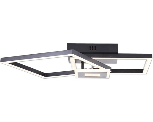 LED plafondlamp, 1-lichts, 22 W, 2900 lm, 9x40 cm, Bray, zwart