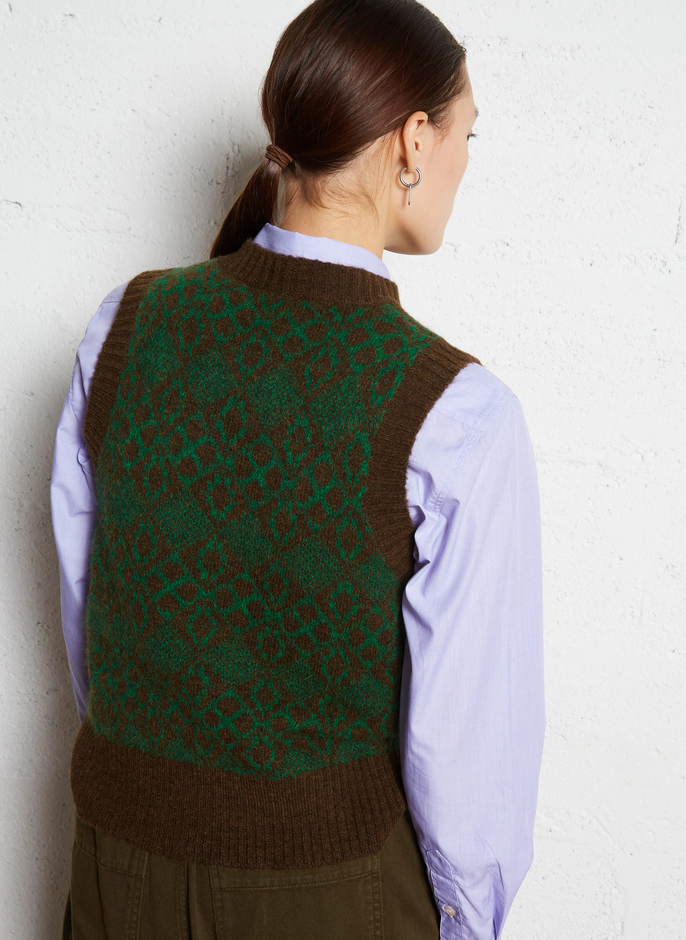 NAMASTE - Pull sans manche en laine vierge | Multicolore
