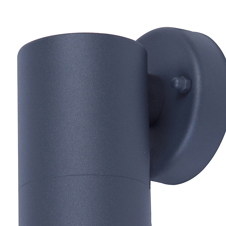 Applique murale descendante Candiac LED intégrée 380lm 4.3W IP44 GoodHome gris anthracite
