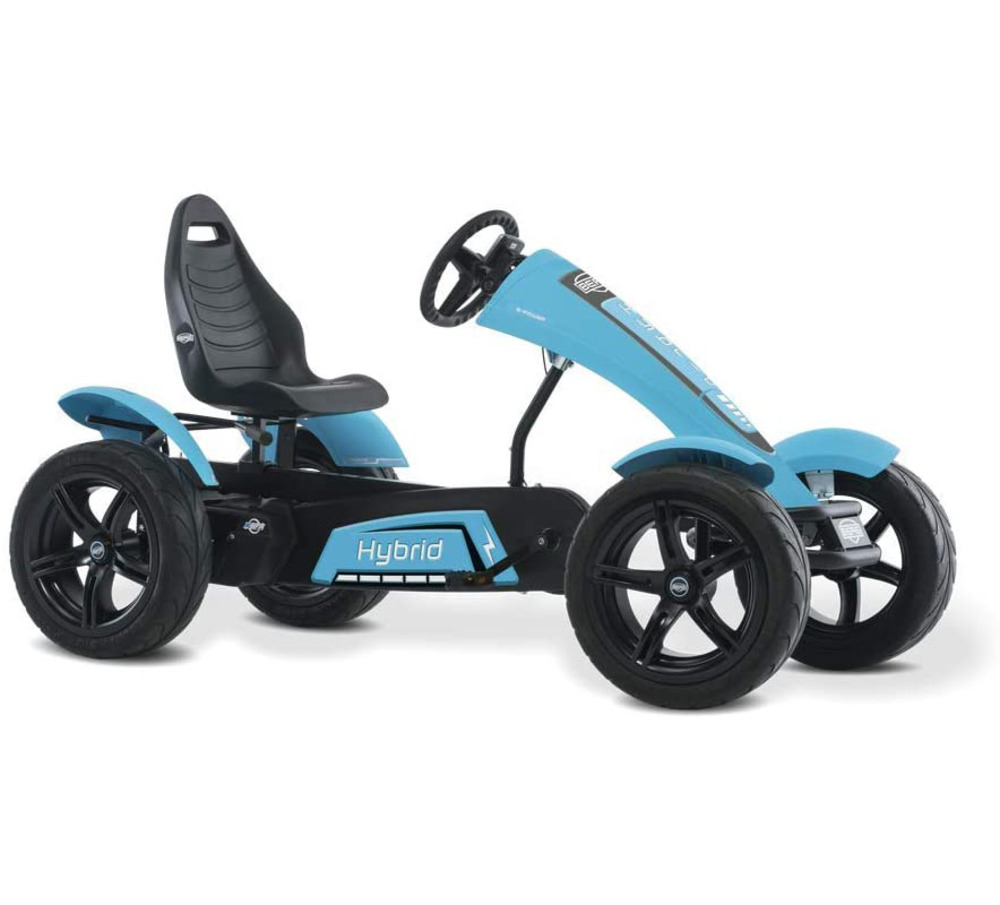 Kart à pédales électrique hybrid e-bfr bleu