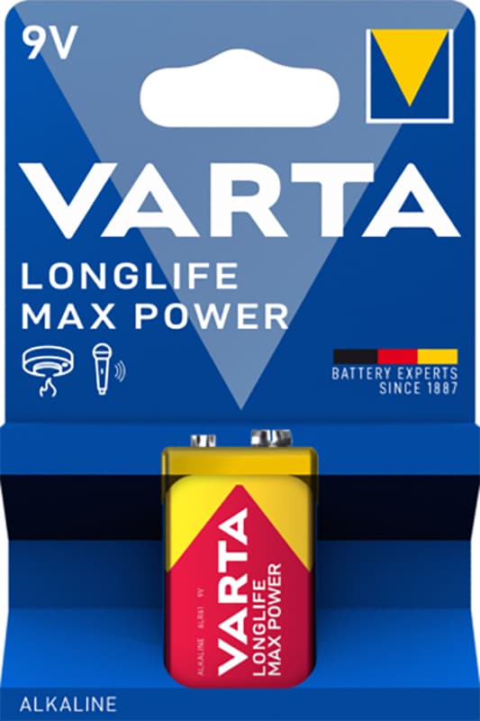 Varta Longlife Max Power 9V batteri