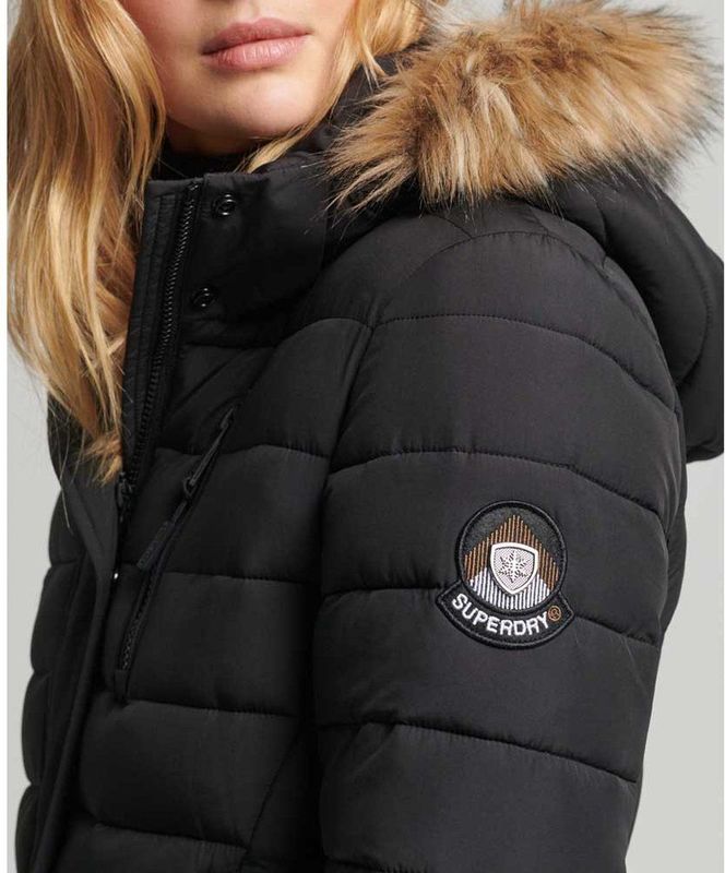 Superdry - Superlange Fuji Jas - Dames - Gewatteerd - Kleur
