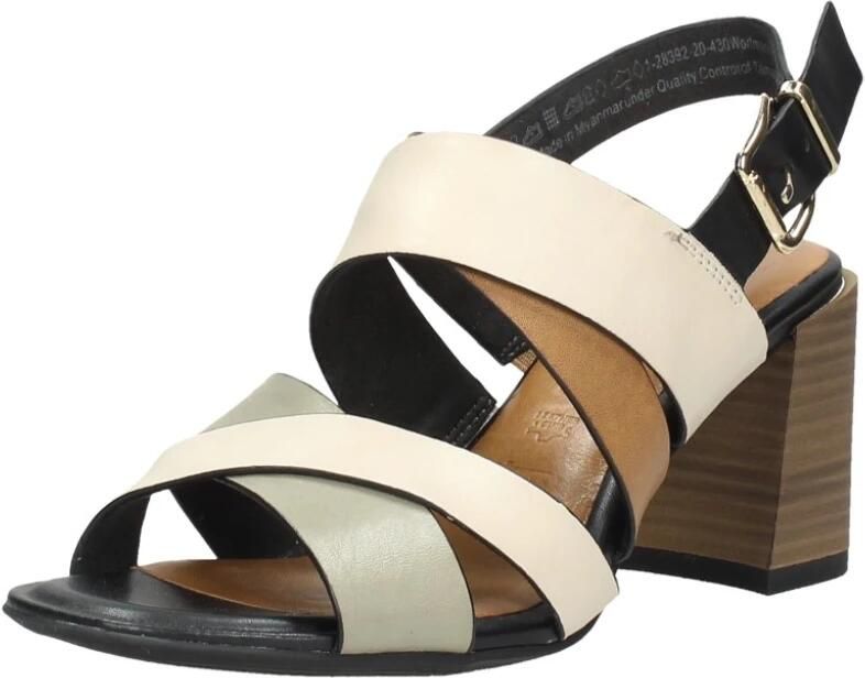 Tamaris Sandalette Dames Zwart Groen Beige Cognac
