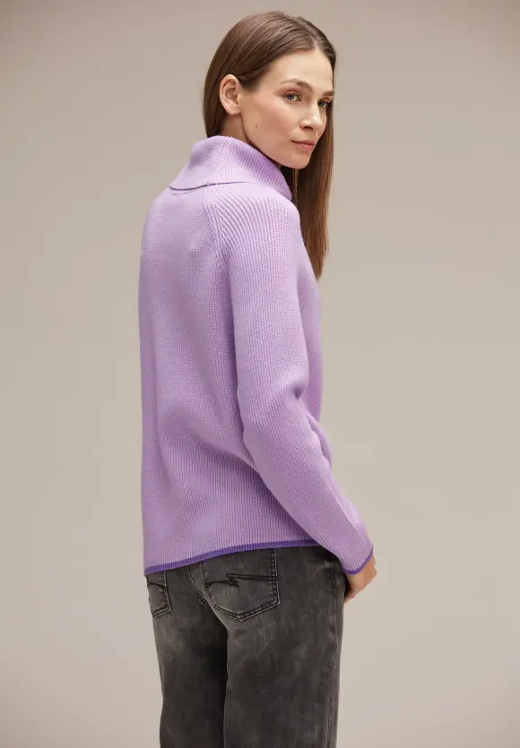 Rollkragenpullover - soft pure lilac melange
