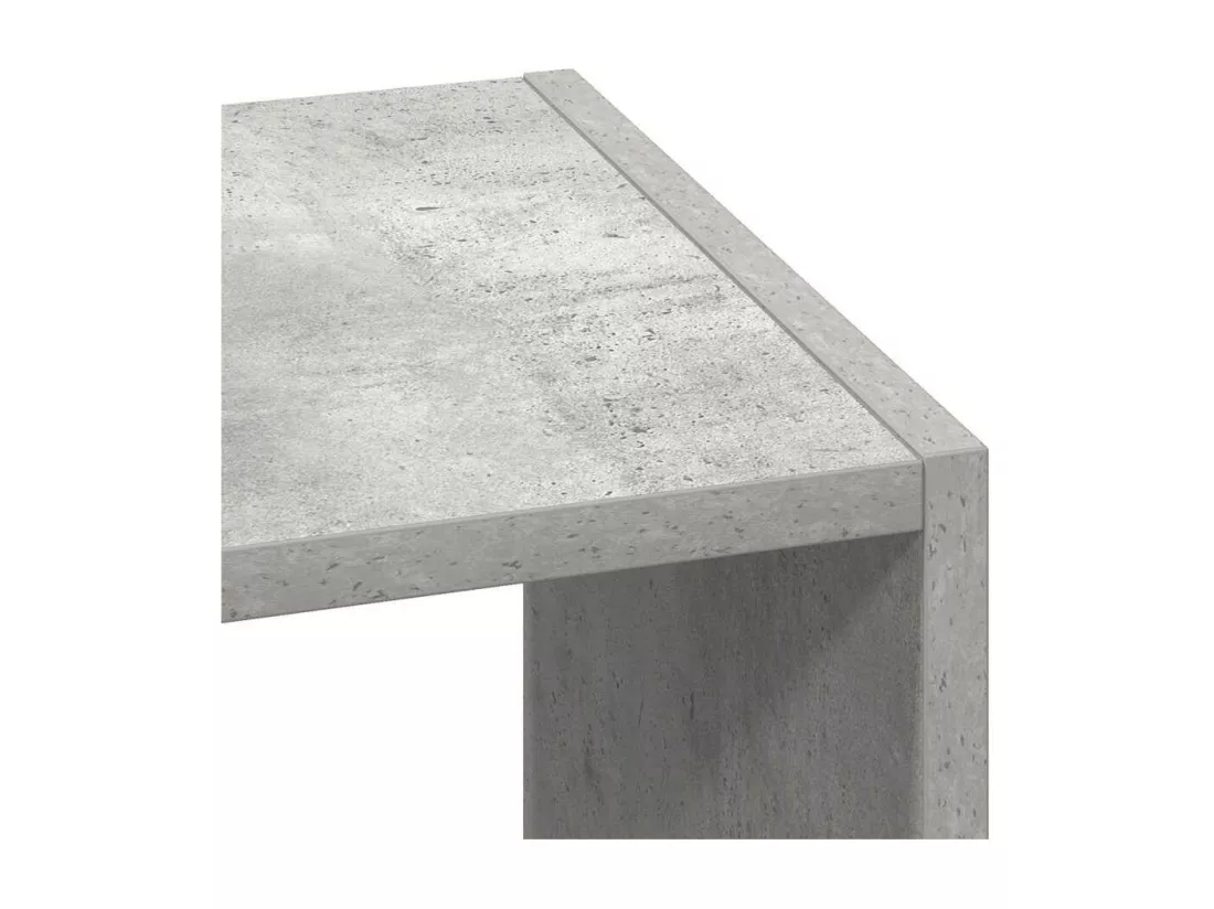 Bibliothèques 2 pcs empilable gris béton bois d'ingénierie