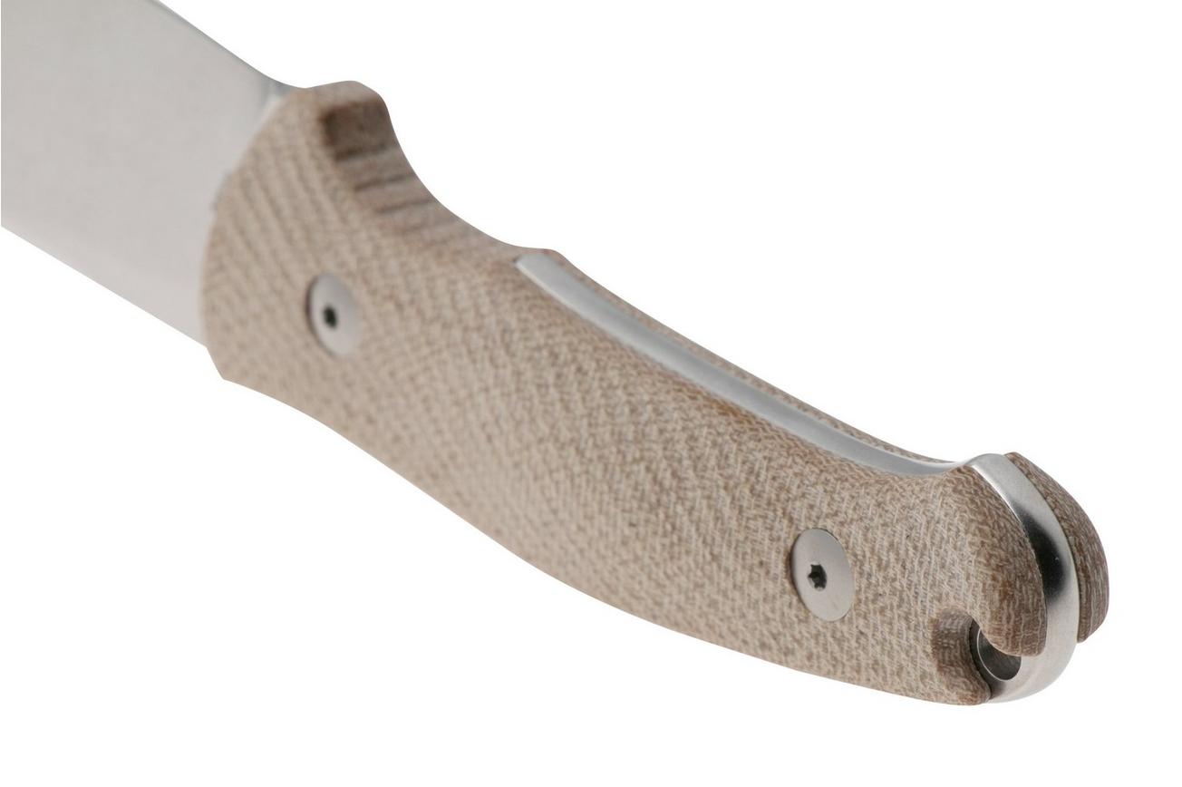 Viper Nordlys VT4044CN Stonewashed, Natural Canvas Micarta, vaststaand mes, Jens Anso design