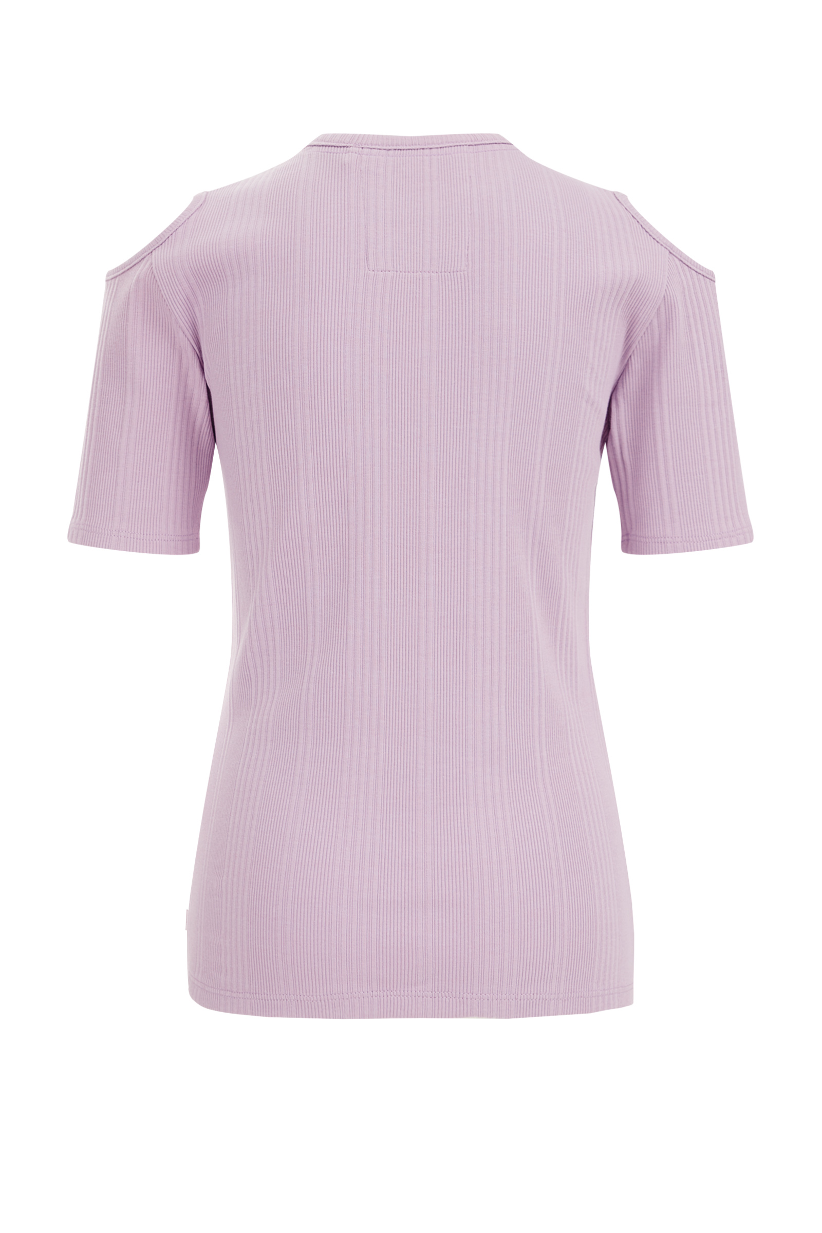Meisjes T-shirt van ribstof WE Fashion Lila