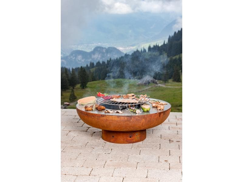Nouvel Grill- und Feuerschale Superiore Ø 75 cm Plancha-Grill mit dem Grillrost
