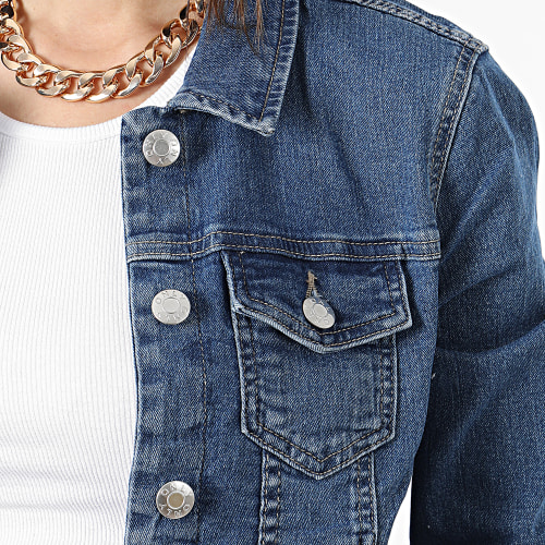 Veste Jean Femme Crop Wonder Denim Medium Bleu Denim