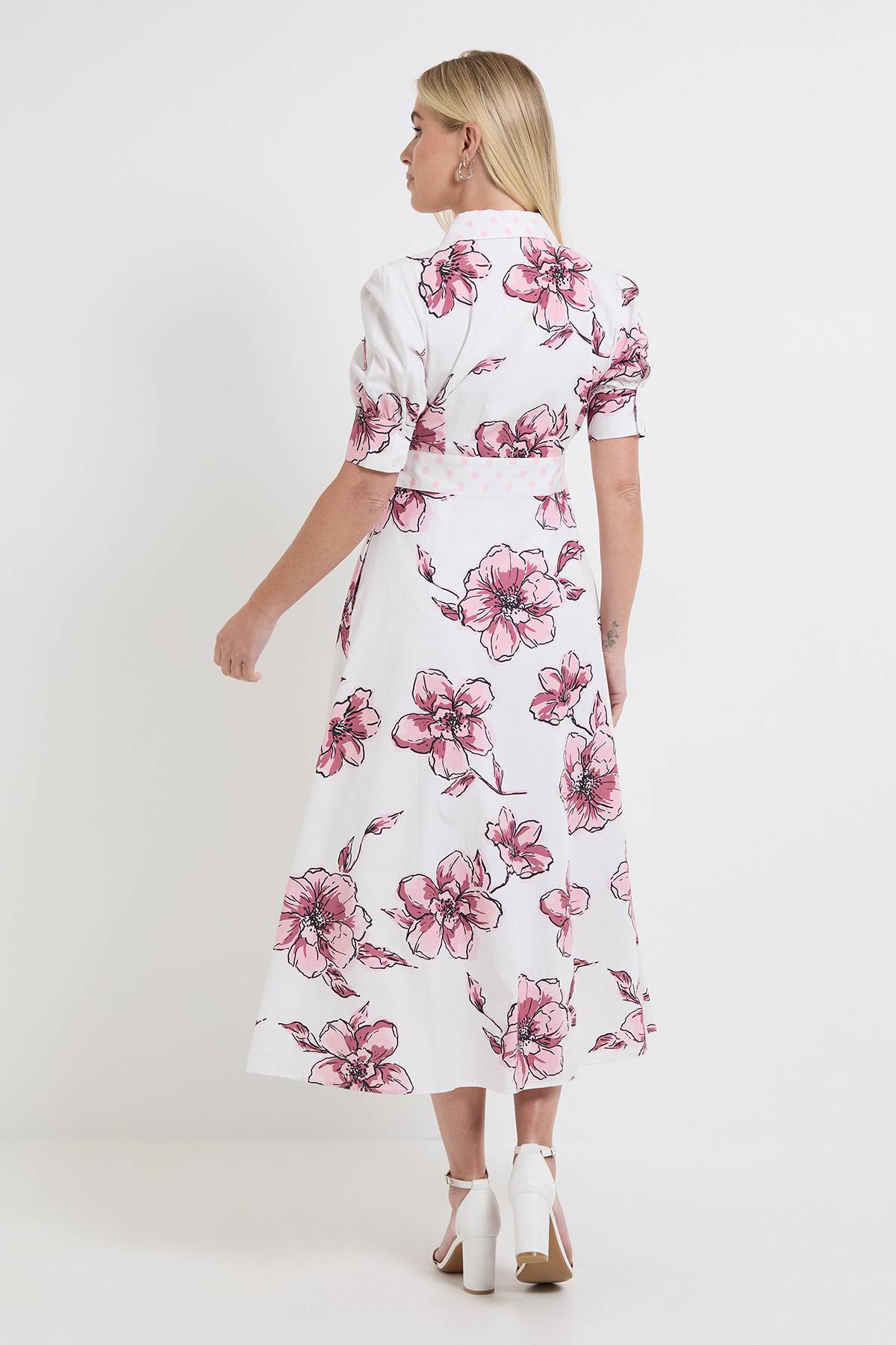 Wallis Robe Chemise Florale En Coton D'été Petite