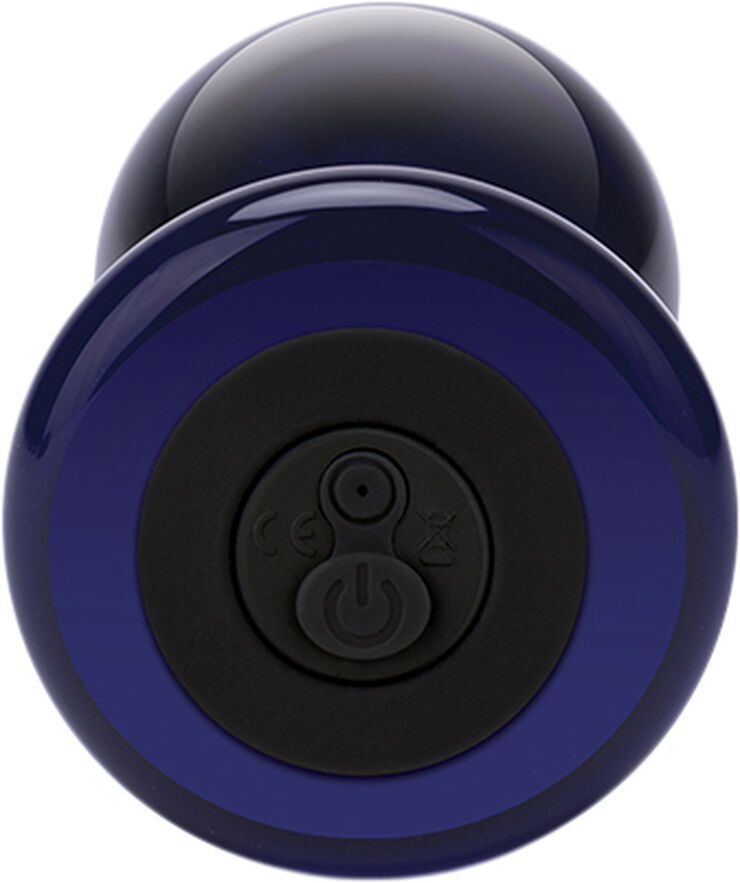 Gläs GLAS - RECHARGEABLE REMOTE CONTROLLED VIBRATING BUTT PLUG Black