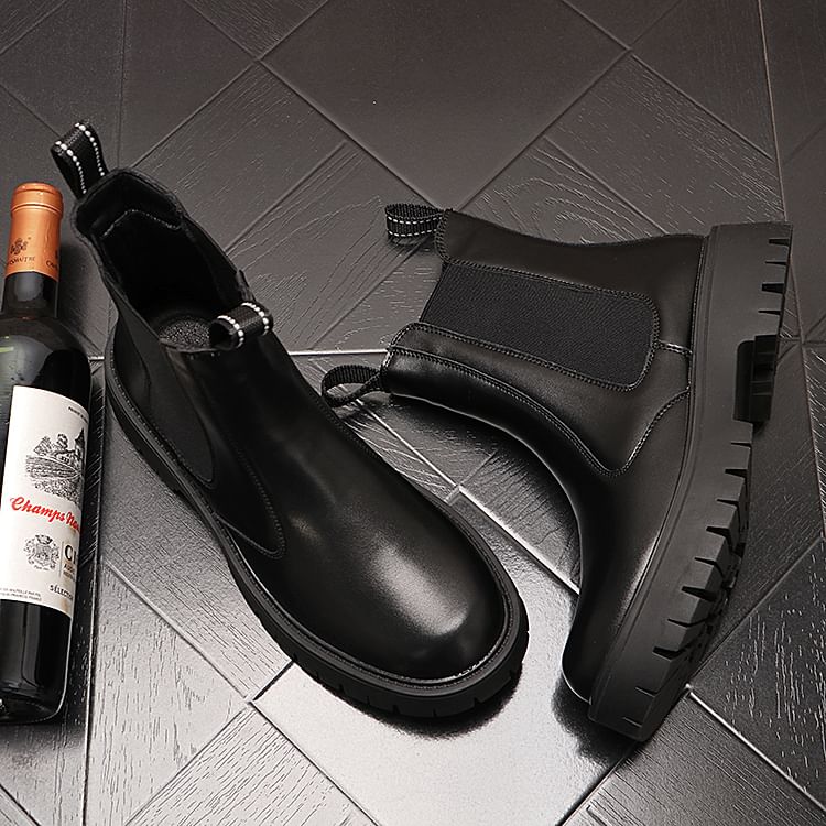 Mr Ozera - Platform Chelsea Boots van imitatieleer