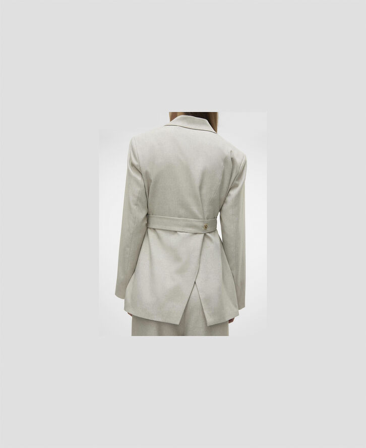 Vero Moda VMOMARI LS BELT BLAZER VMA Light grey melange