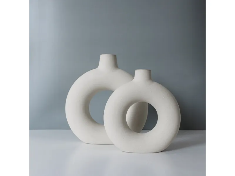 OlsenHome - Rund keramikvase - 2 stk