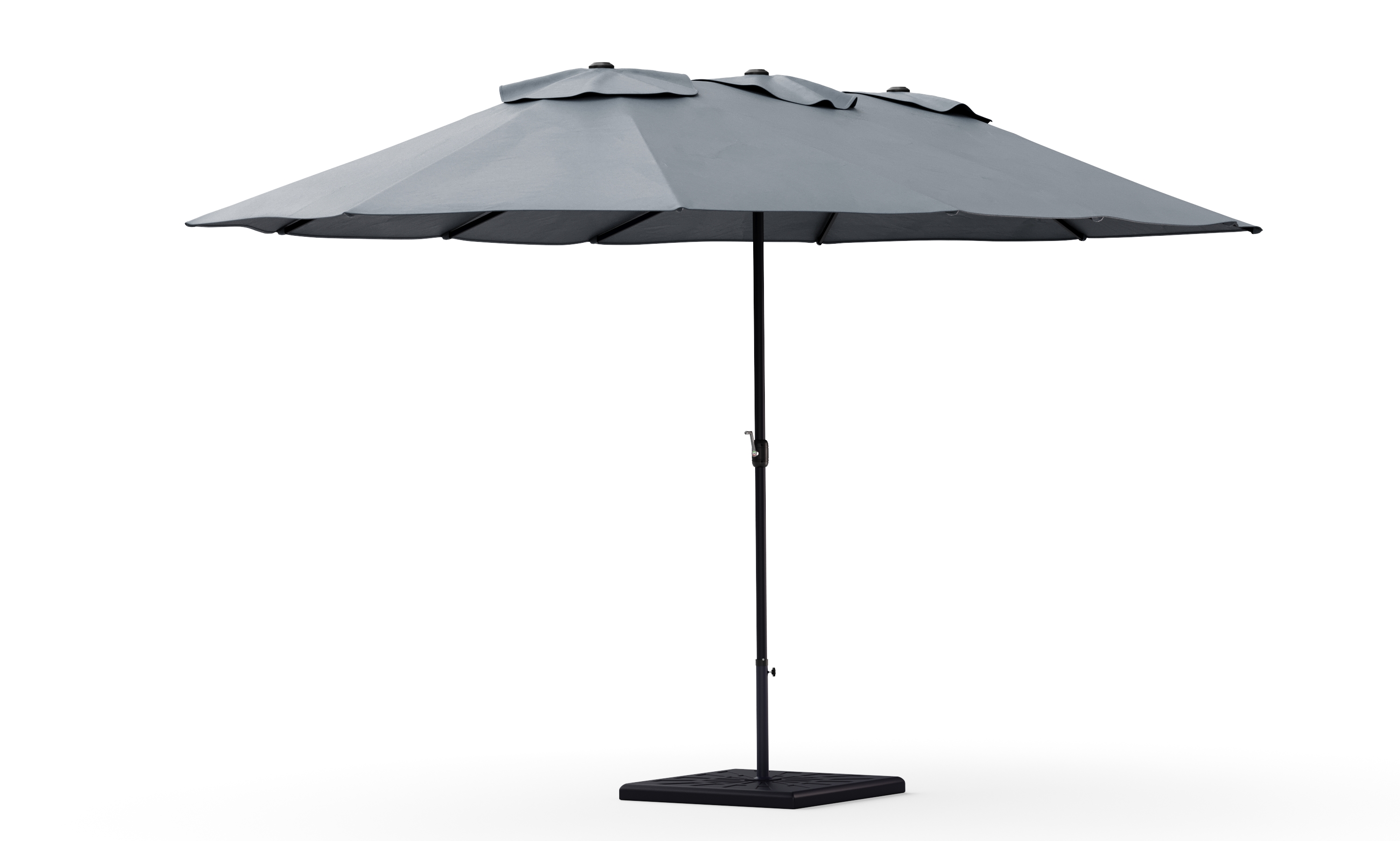 Doppel-Sonnenschirm SOLI 460 x 270 cm anthrazit
