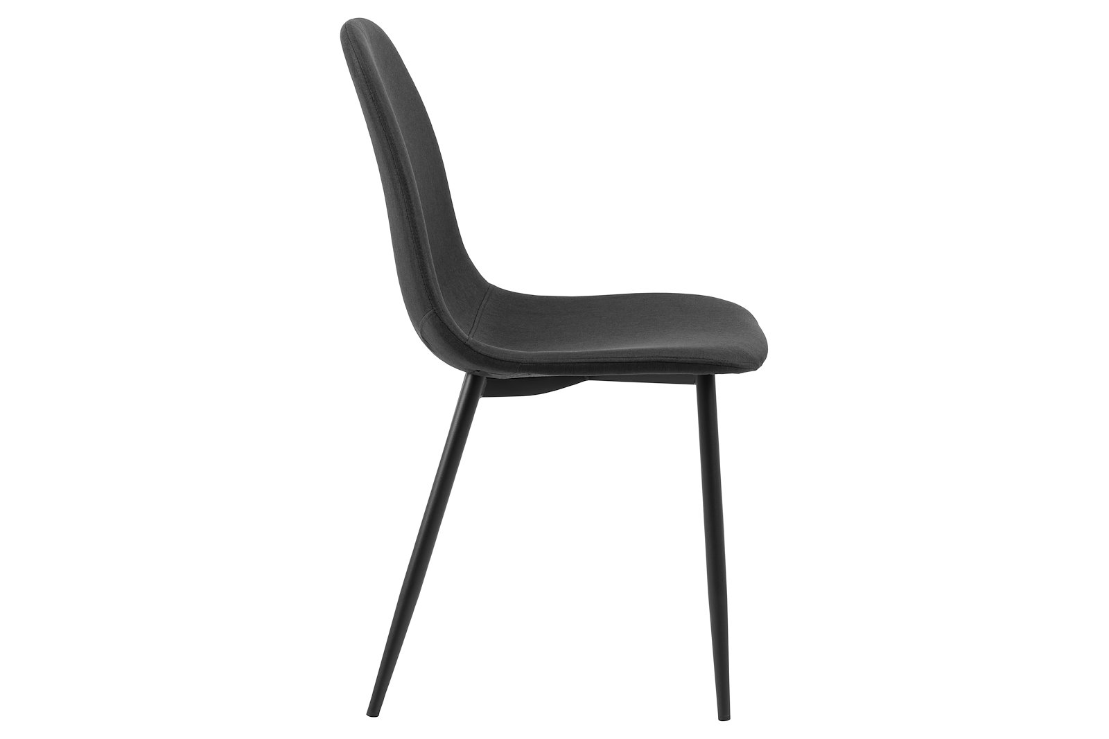 Celia spisestol Tekstil Nesia 70 Black og ben i sortlakkert stål