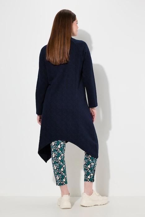 Sweatkleid, Blätter, Stehkragen, Langarm, Biobaumwolle