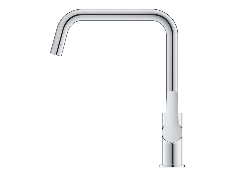 GROHE Küchenarmatur QuickFix Start Hoher Auslauf Mit FastFixation für eine einfache Montage, schwenkbarer C-Auslauf