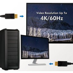 Câble de connexion DisplayPort, noir, 7,5 m