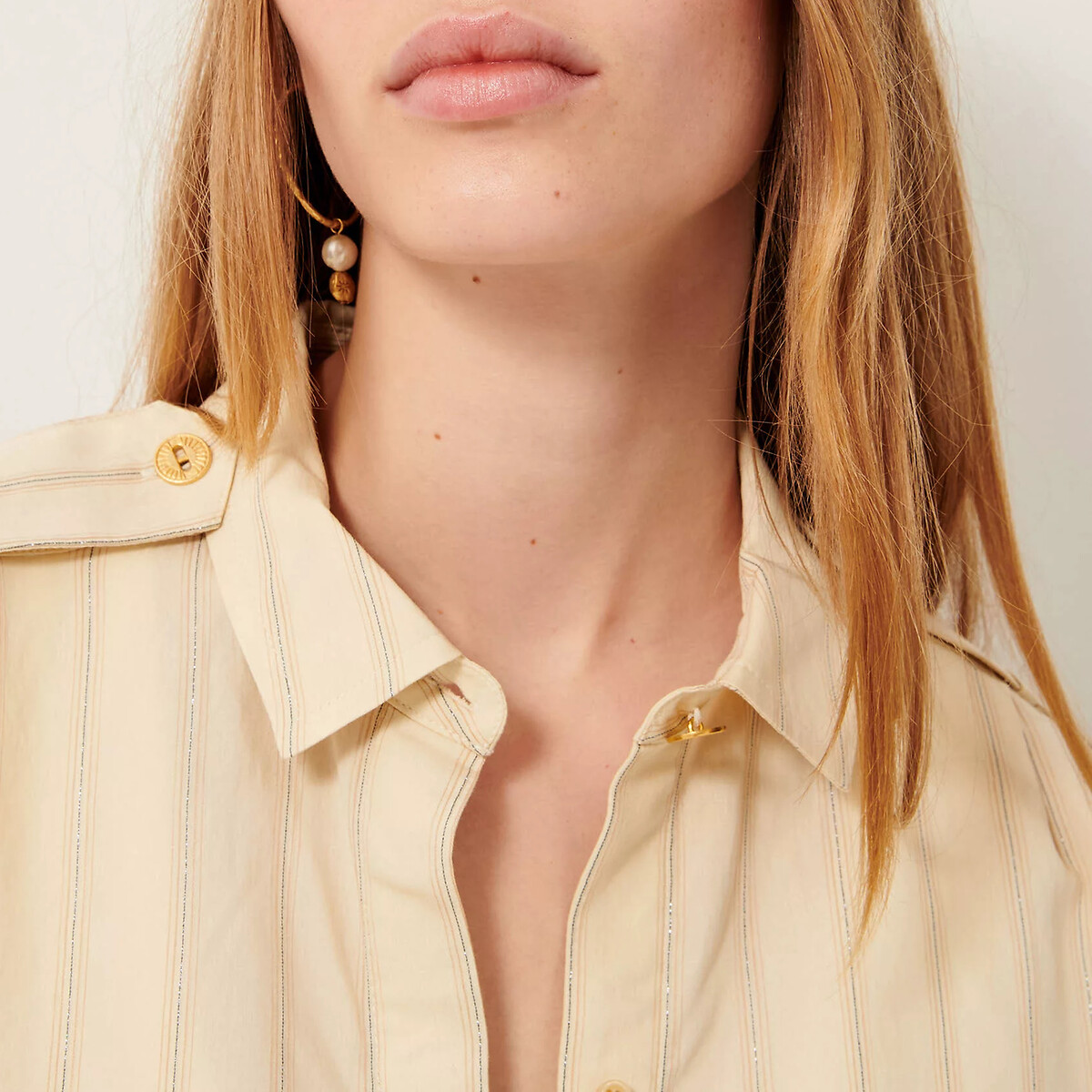 SESSUN<br>Camisa listrada solta com alças GINGER