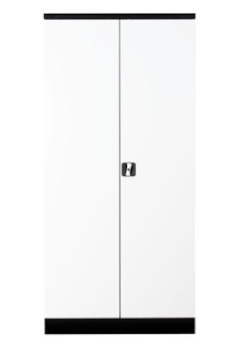 PROREGAL stalen kast Bee met 4 planken, afmetingen (H x B x D): 195 x 92 x 42 cm, gepoedercoat plankmateriaal, zwart & wit